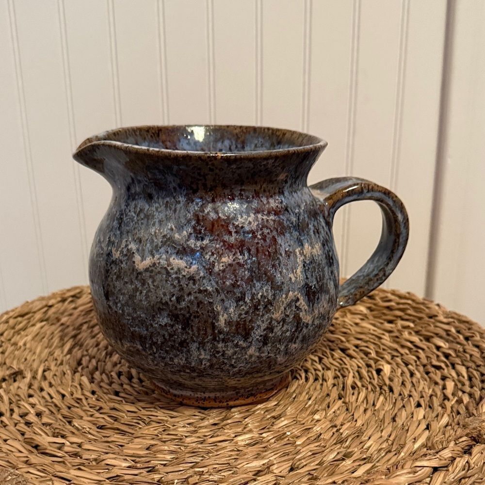 Grozzi Artisan Ceramic Pitcher - Blue and Brown - Excellent Condition.
